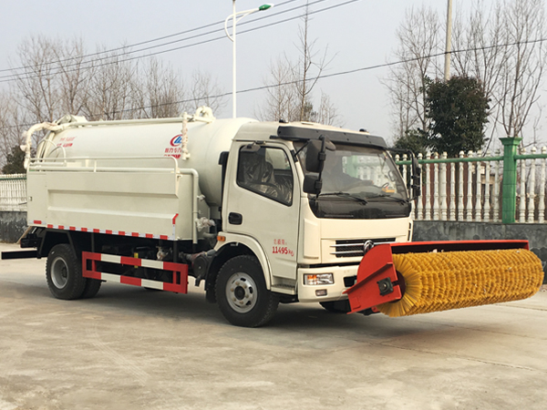 清洗吸污車加裝除雪設備 掃雪滾刷